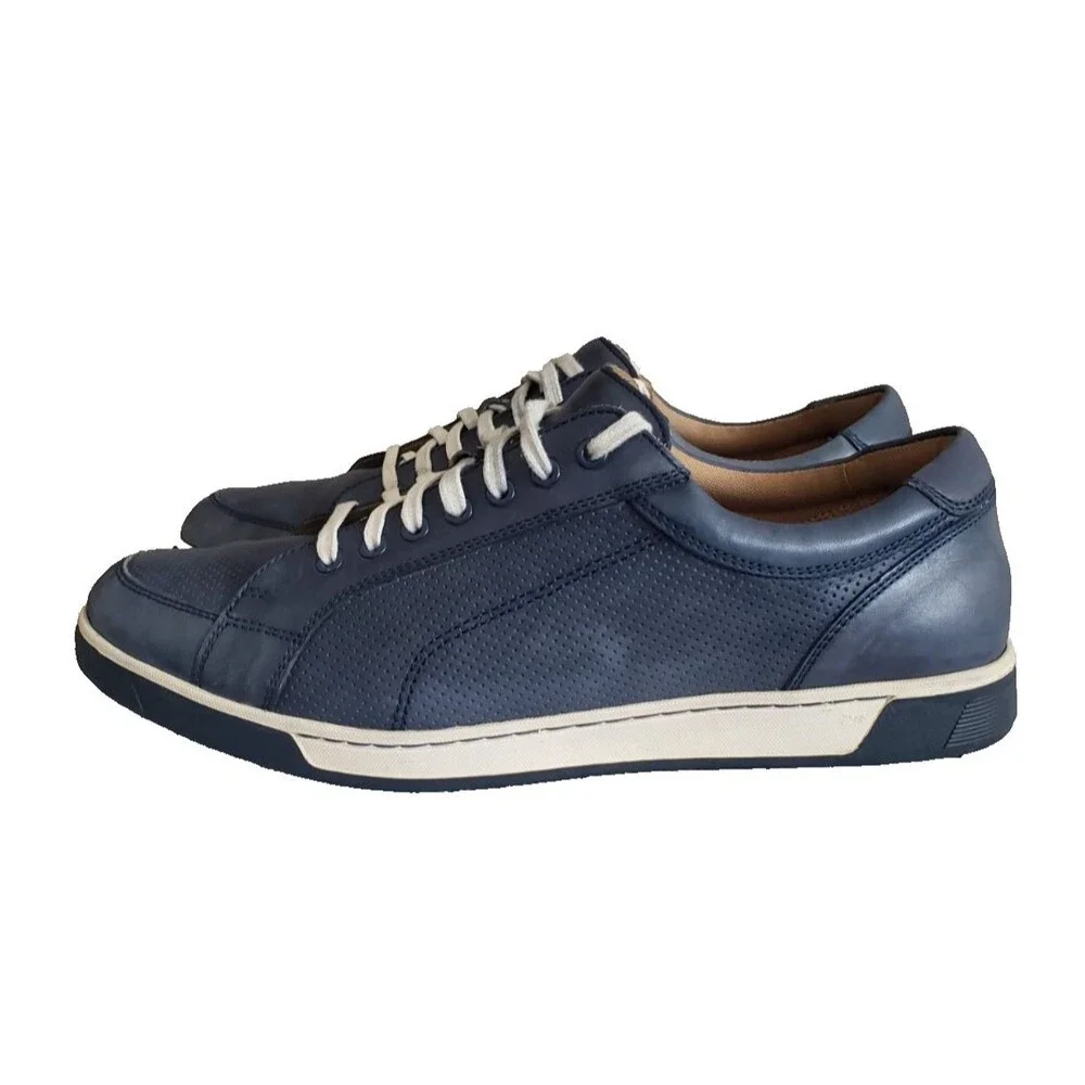 Cole Haan Vartan Sneakers Men's Size 12M Blue Leather Perforated Oxford Shoes